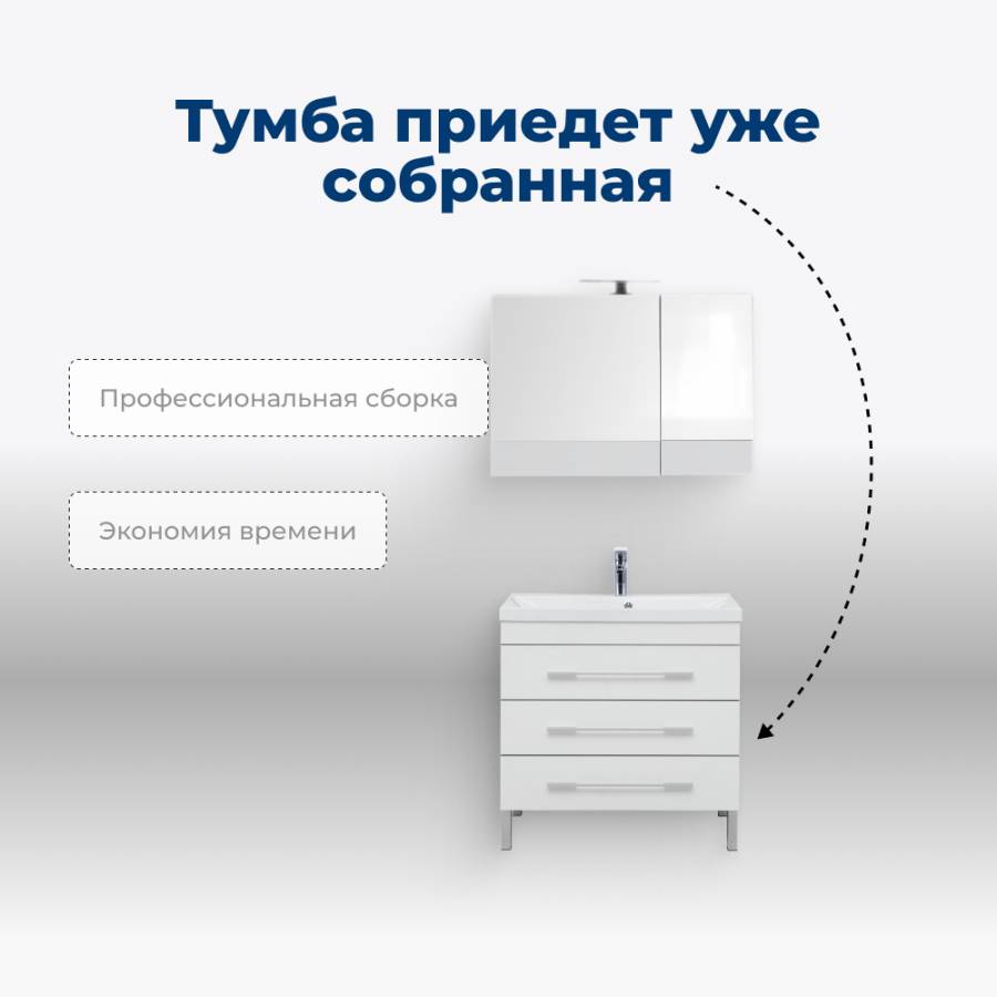 Тумба под раковину Aquanet Верона 75 белый (напольная 3 ящика) Тумба под раковину Aquanet Верона 75 белый (напольная 3 ящика)