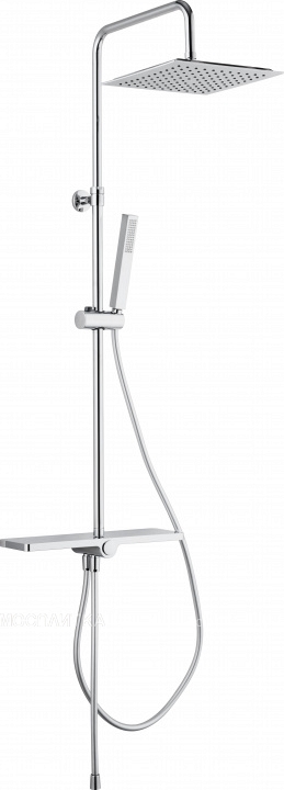 Душевая стойка Aquanet Pragmatic S AF430-70-S-C, с полочкой Душевая стойка Aquanet Pragmatic S AF430-70-S-C, с полочкой