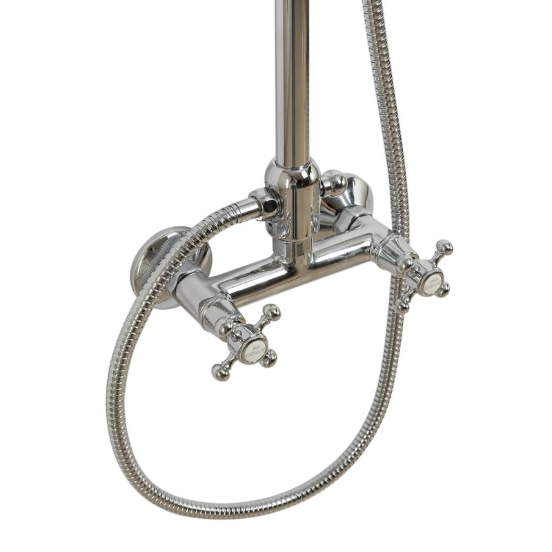 GOLF-CD-02-Bi Душевая стойка со смесителем, верхним и ручным душем Исполнение: Бронза, Ручки: Бронза  GOLF-CD-02-Bi Душевая стойка со смесителем, верхним и ручным душем Исполнение: Бронза, Ручки: Бронза