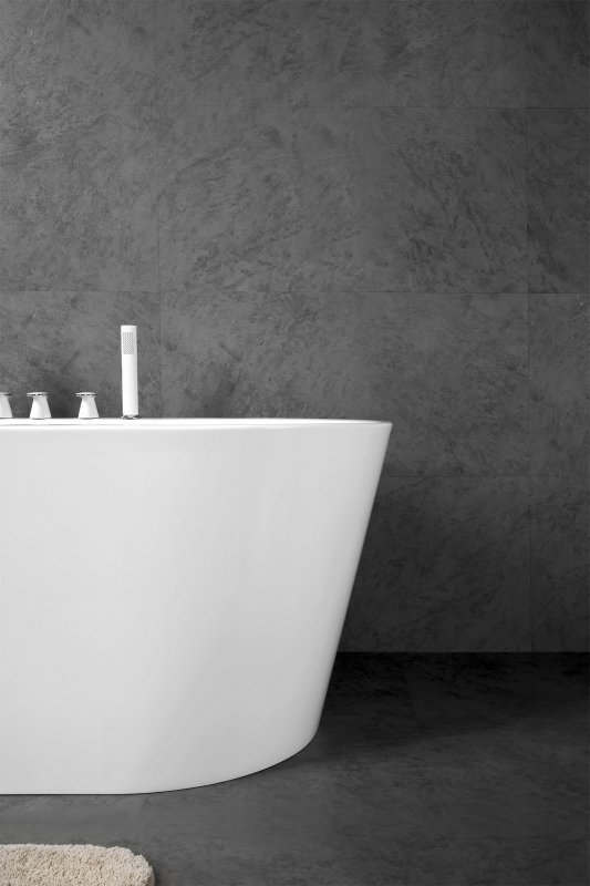 BB200-1500-750 Отдельностоящая овальная акриловая ванна в комплекте со сливом-переливом цвета хром Цвет Белый  BB200-1500-750 Отдельностоящая овальная акриловая ванна в комплекте со сливом-переливом цвета хром Цвет Белый