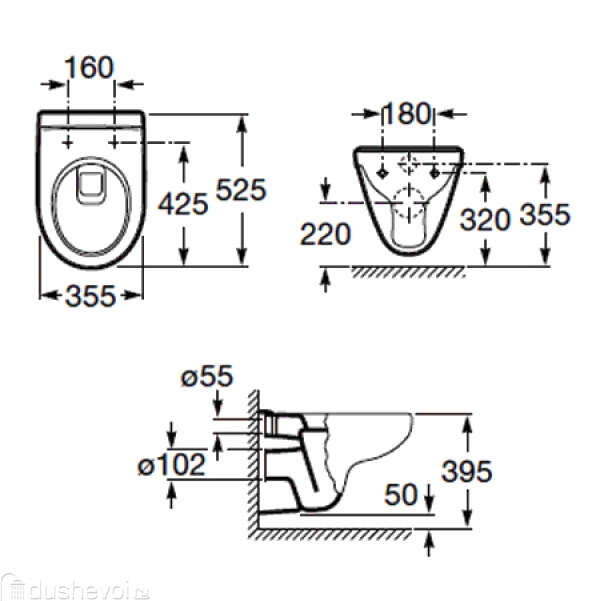 Унитаз подвесной Roca Victoria 34630300R Унитаз подвесной Roca Victoria 34630300R