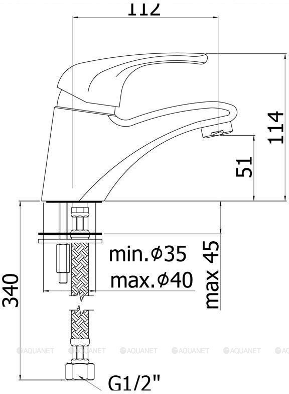 Смеситель для раковины Paffoni Nettuno Due ND071CR Смеситель для раковины Paffoni Nettuno Due ND071CR