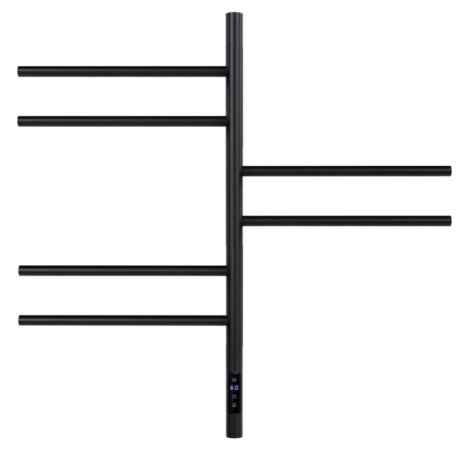 Полотенцесушитель электрический Vincea VTD-1S2CBE 43х80, черный, таймер Полотенцесушитель электрический Vincea VTD-1S2CBE 43х80, черный, таймер