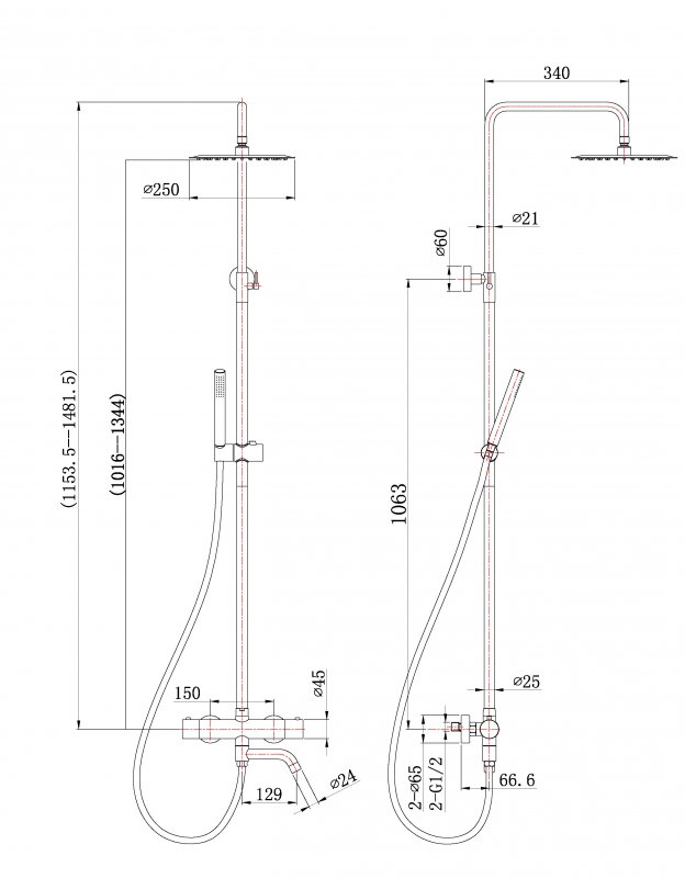 ETNA Душевая стойка с с термостатическим смесителем и изливом, сатин ETN-VSCM-T-IN ETNA Душевая стойка с с термостатическим смесителем и изливом, сатин ETN-VSCM-T-IN