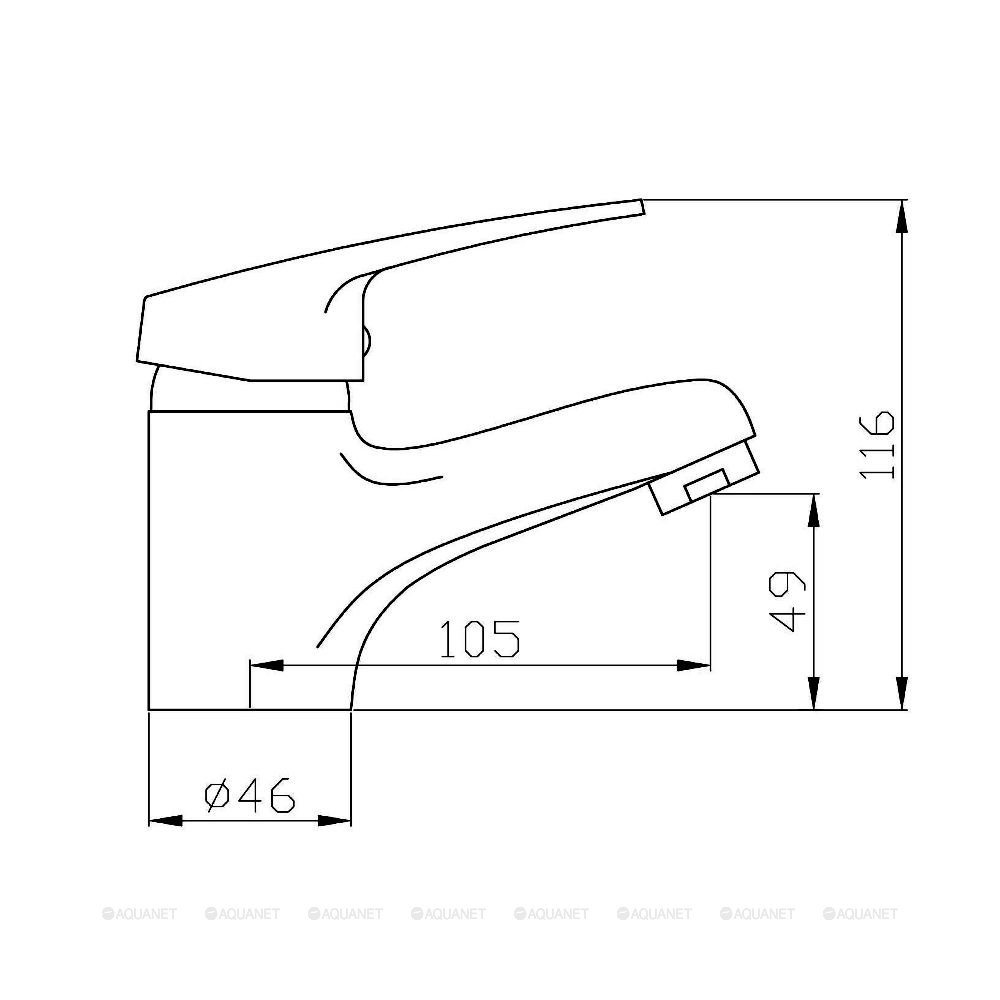 Смеситель для раковины Agger Exact A2102100 Смеситель для раковины Agger Exact A2102100