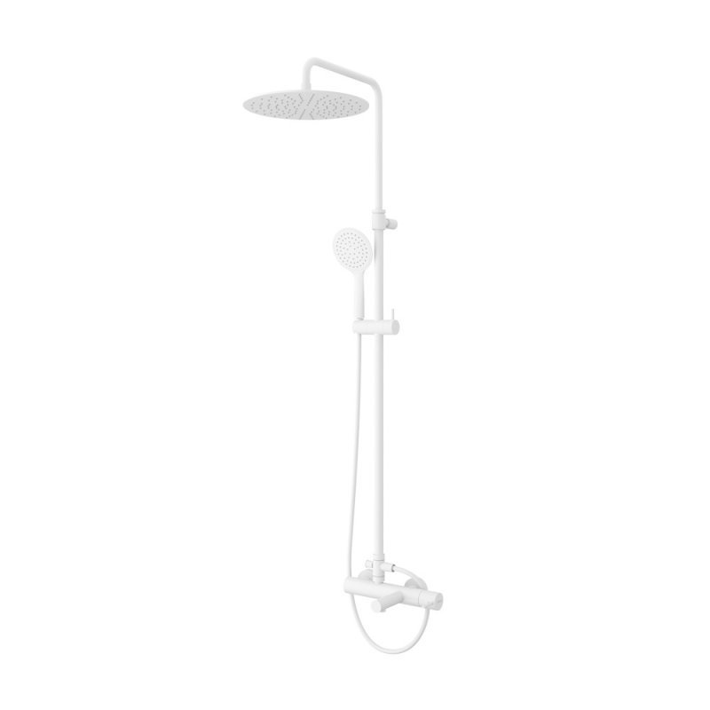 LEAF-CVDA-30-L-ST Душевая стойка телескопическая, с изливом с верхним и ручным душем, верхний душ диаметр 230 мм АБС пластик, исполнение Satinox LEAF-CVDA-30-L-ST Душевая стойка телескопическая, с изливом с верхним и ручным душем, верхний душ диаметр 230 мм АБС пластик, исполнение Satinox