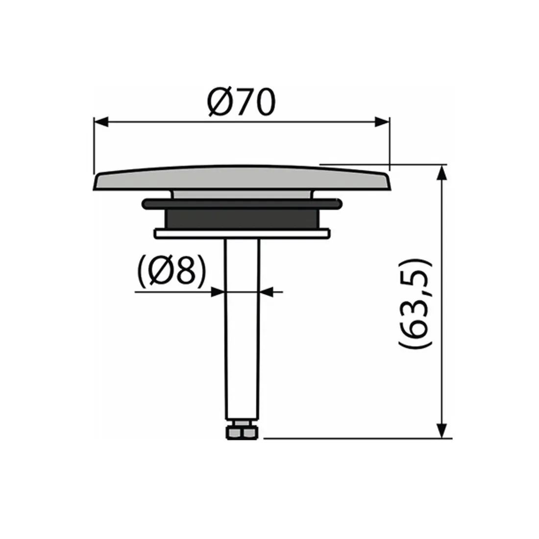 Заглушка M хром (сифоны для ванн A51CRM, A564CRM1, A565CRM1) Заглушка M хром (сифоны для ванн A51CRM, A564CRM1, A565CRM1)