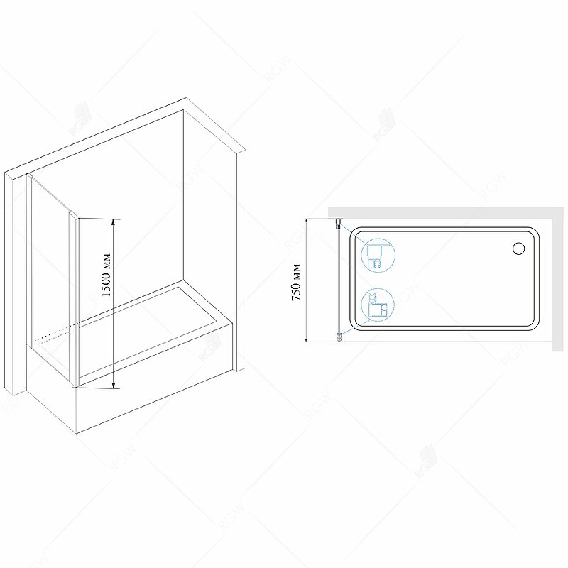 Боковая панель RGW Z-52 04225275-51 75*150 Боковая панель RGW Z-52 04225275-51 75*150