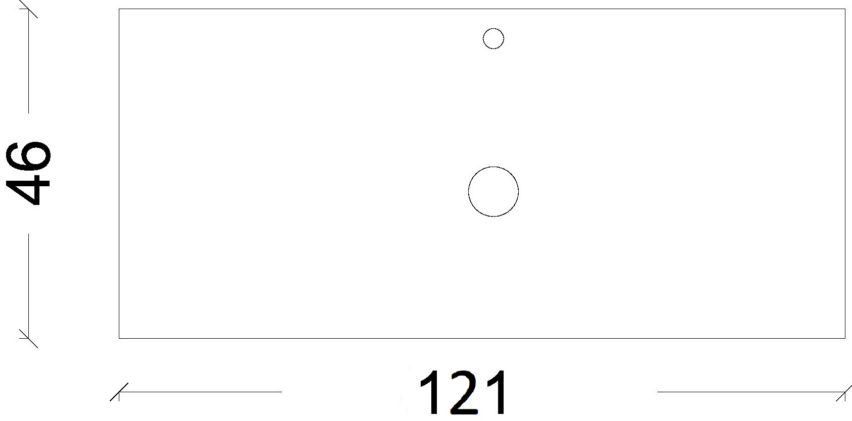 Столешница прямая белая 120 VALLESSI Столешница прямая белая 120 VALLESSI