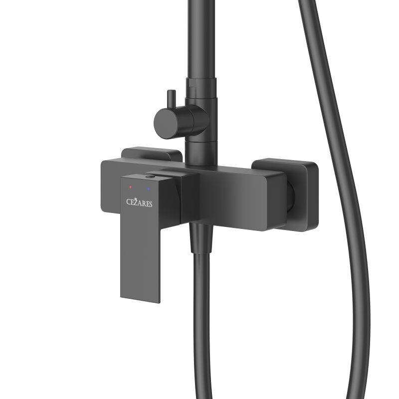 SLIDER-CD-GM Душевая стойка со смесителем, оружейная сталь SLIDER-CD-GM Душевая стойка со смесителем, оружейная сталь