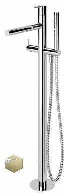 LEAF-VDP-SR Напольный смеситель для ванны и душа однорычажный в комплекте с ручным душем и шлангом, исполнение Sunrise