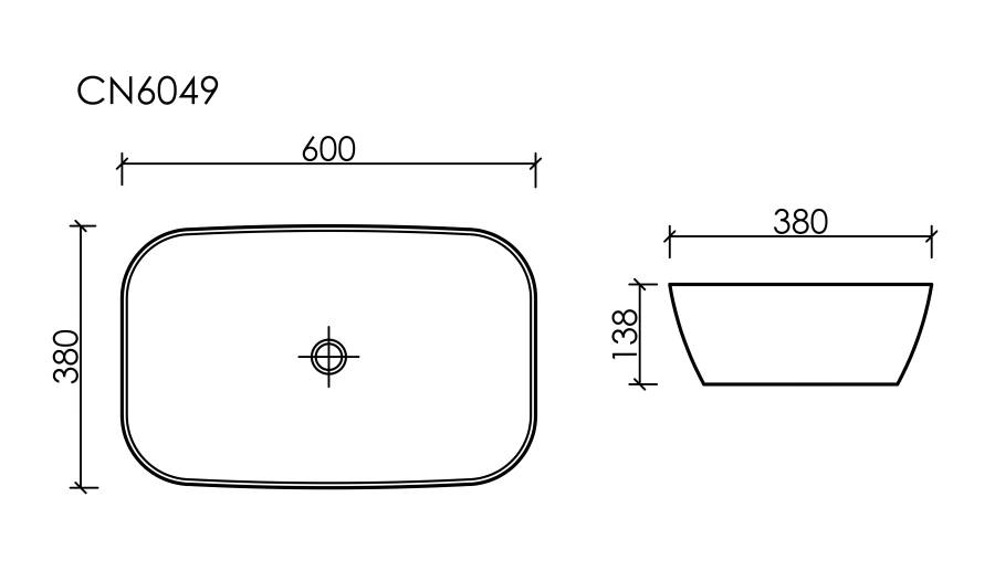 Умывальник чаша накладная овальная (цвет Голубой Матовый) Element 600*380*138мм Умывальник чаша накладная овальная (цвет Голубой Матовый) Element 600*380*138мм
