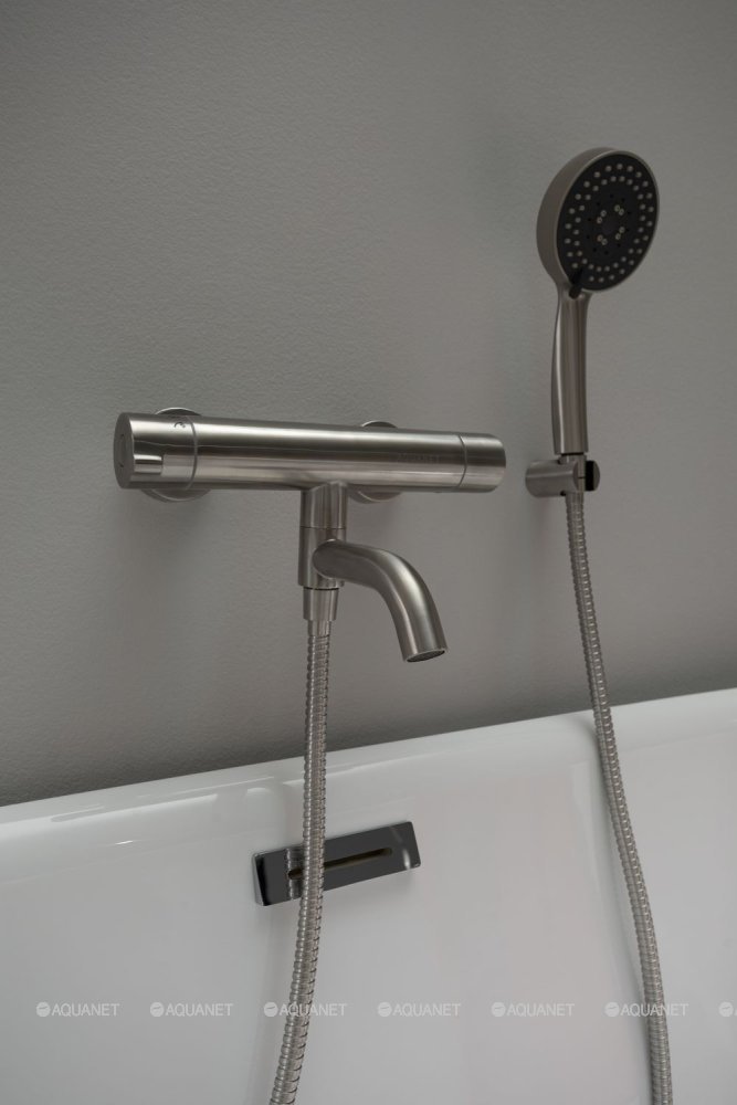 Смеситель для ванны с душем Aquanet Steel AF210-21TS Смеситель для ванны с душем Aquanet Steel AF210-21TS