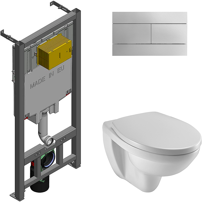 Комплект Jacob Delafon унитаз с инсталляцией и кнопкой Patio, E21734RU-00, шт Комплект Jacob Delafon унитаз с инсталляцией и кнопкой Patio, E21734RU-00, шт