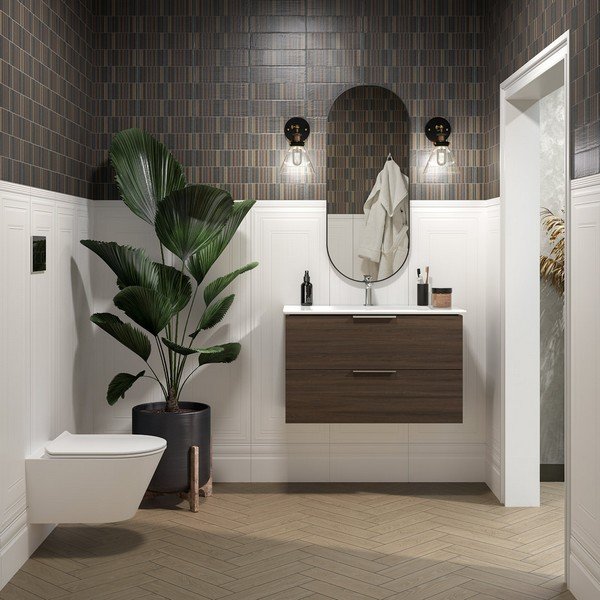 Тумба PIANO Forte подвесная с ящиками 85, дымчатый вяз PI.F.85\OLM Тумба PIANO Forte подвесная с ящиками 85, дымчатый вяз PI.F.85\OLM