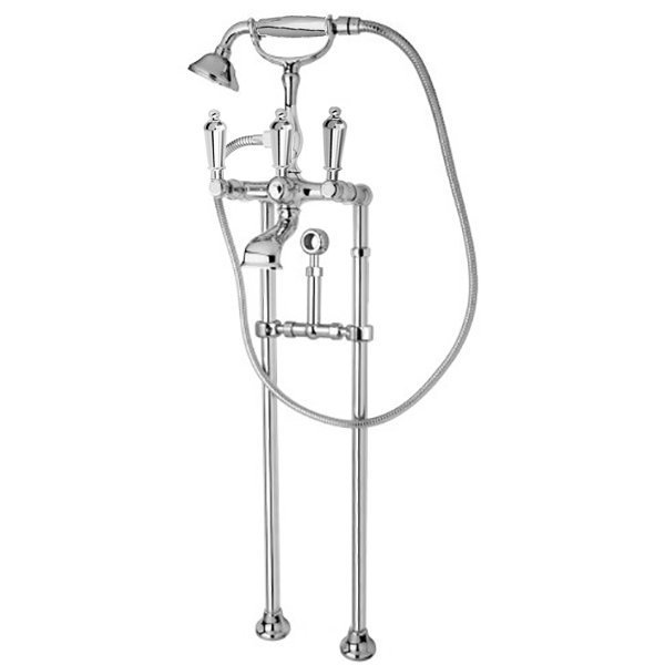 FIRST-VDPS-03/24-M Напольный смеситель для ванны с ручным душем, исполнение золото, ручки золото FIRST-VDPS-03/24-M Напольный смеситель для ванны с ручным душем, исполнение золото, ручки золото
