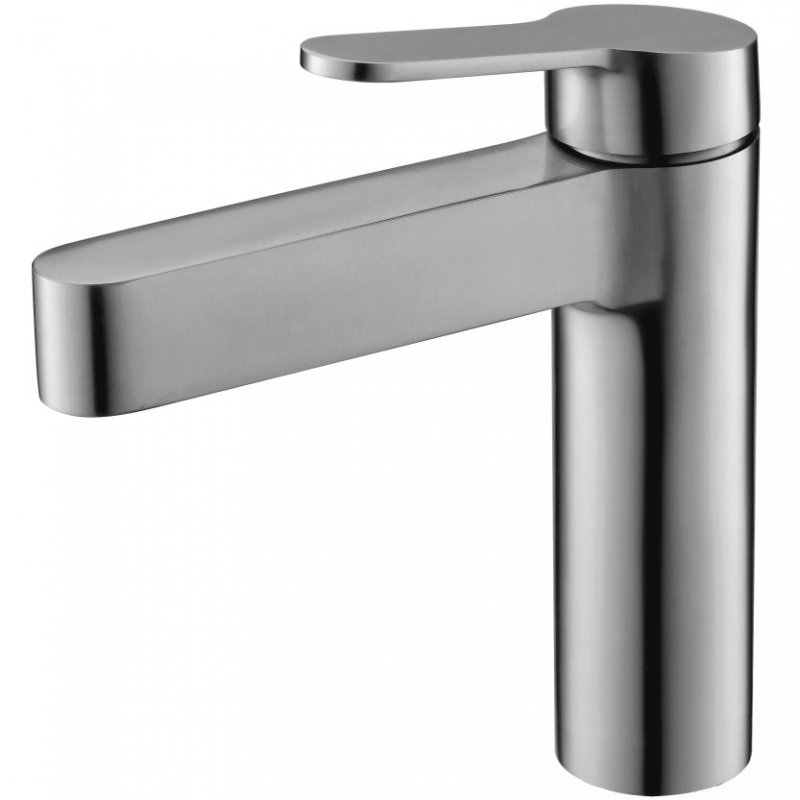 DELTA Смеситель для раковины без донного клапана, нержавеющая сталь, исполнение сатин DEL-LVM-IN DELTA Смеситель для раковины без донного клапана, нержавеющая сталь, исполнение сатин DEL-LVM-IN