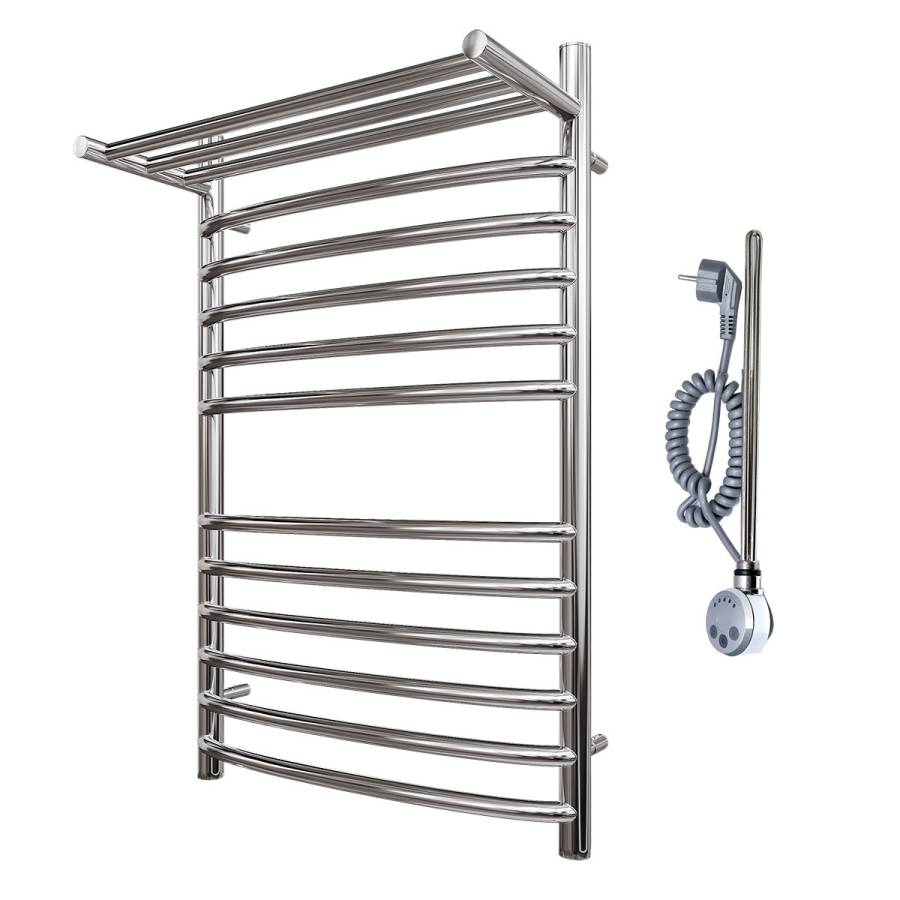 Полотенцесушитель электрический Point Альфа PN05148SPE П11 400x800 с полкой левый/правый, хром Полотенцесушитель электрический Point Альфа PN05148SPE П11 400x800 с полкой левый/правый, хром