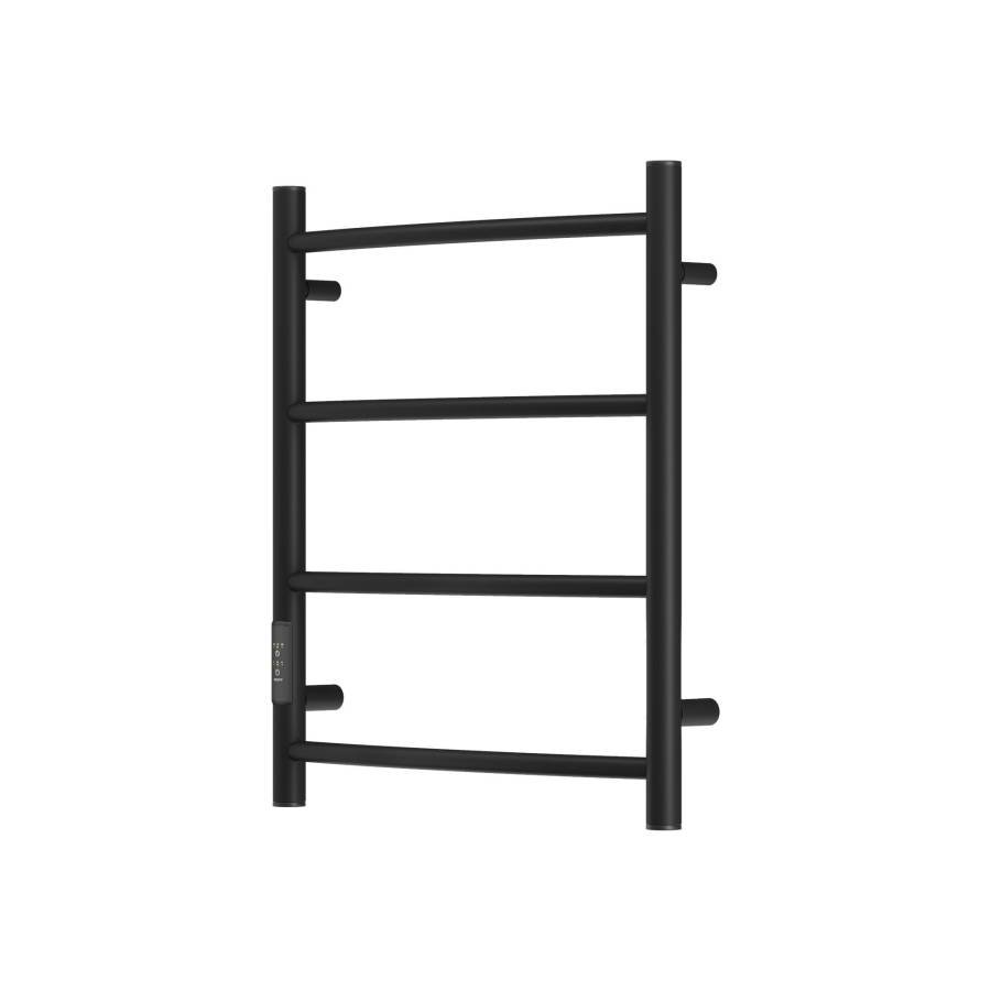Полотенцесушитель электрический Point Афина PN04756B П4 500x600 диммер слева, черный Полотенцесушитель электрический Point Афина PN04756B П4 500x600 диммер слева, черный