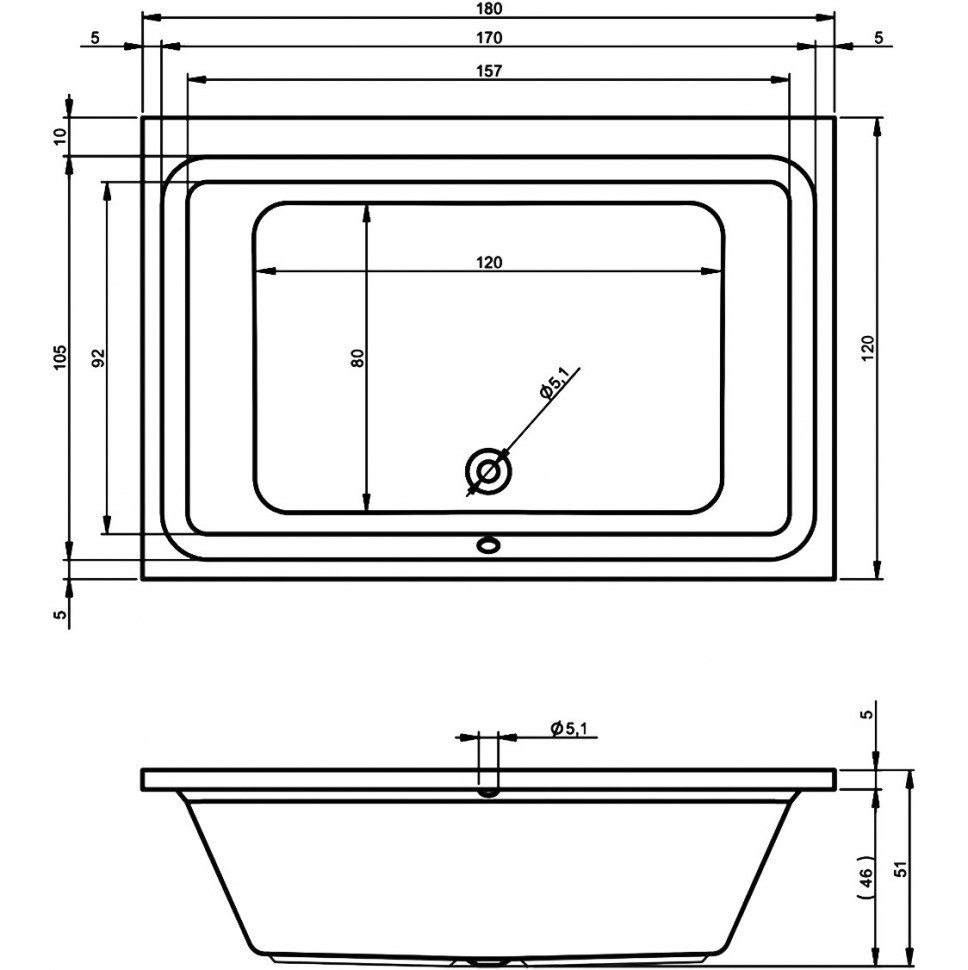 Акриловая ванна Riho Castello 180x120 Акриловая ванна Riho Castello 180x120