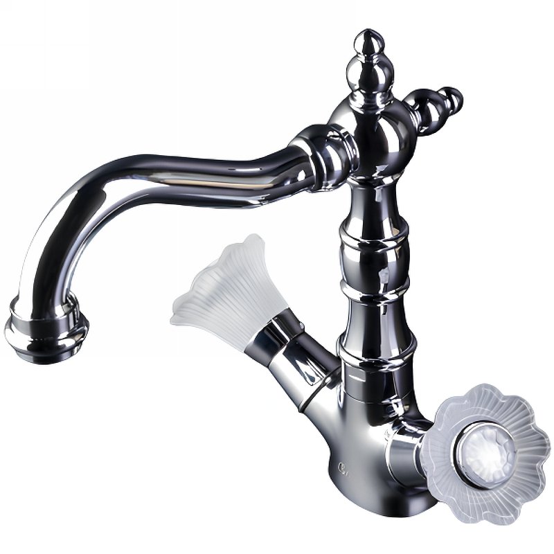 Смеситель для умывальника высокий, Camelia хром_Комплект Смеситель для умывальника высокий, Camelia хром_Комплект