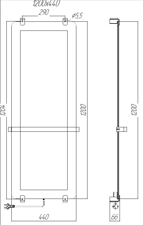 Полотенцесушитель электрический Allen Brau Infinity 120x44 с рейлингом 2.0 и креплением, серебро браш Полотенцесушитель электрический Allen Brau Infinity 120x44 с рейлингом 2.0 и креплением, серебро браш