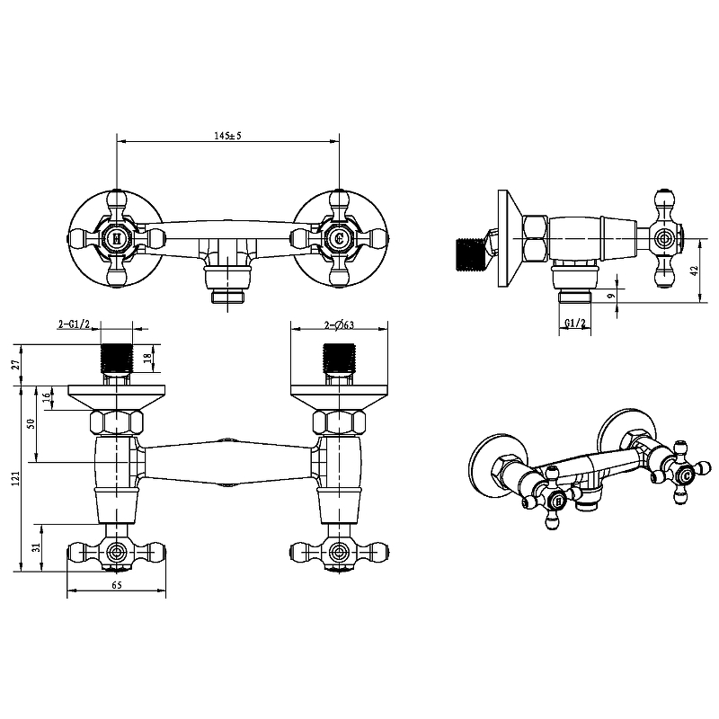 Смеситель для душа_Комплект Смеситель для душа_Комплект