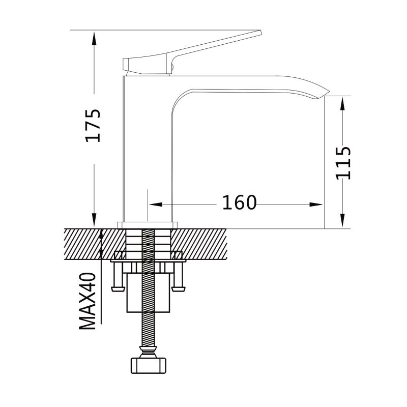 Смеситель для раковины Shevanik S41 S4101 Смеситель для раковины Shevanik S41 S4101