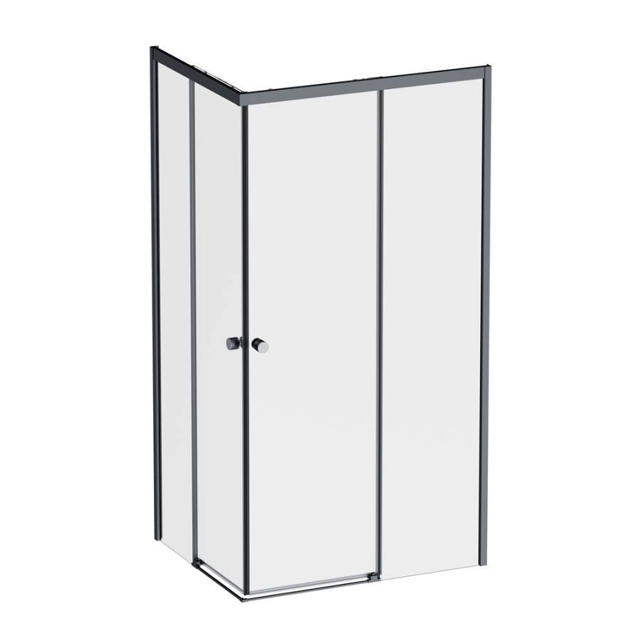 W94G-403-10080-BТ Душевое ограждение X-Joy Square Slide 100х80, Черный, прозрачное W94G-403-10080-BТ Душевое ограждение X-Joy Square Slide 100х80, Черный, прозрачное
