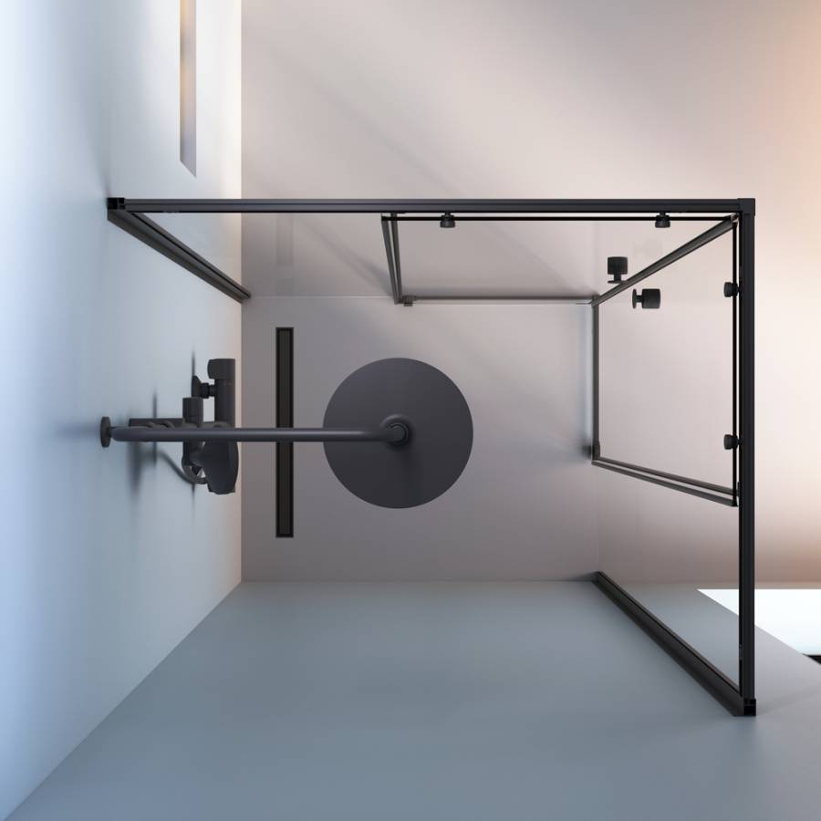 W94G-403-10080-BТ Душевое ограждение X-Joy Square Slide 100х80, Черный, прозрачное W94G-403-10080-BТ Душевое ограждение X-Joy Square Slide 100х80, Черный, прозрачное