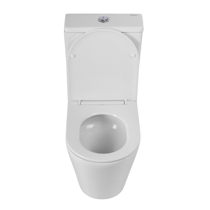 FLAY-TOR Чаша унитаза безободкового со смывом "Торнадо" с сиденьем дюропласт soft close, P-trap,  BB2149CP-TOR/SC FLAY-TOR Чаша унитаза безободкового со смывом "Торнадо" с сиденьем дюропласт soft close, P-trap,  BB2149CP-TOR/SC