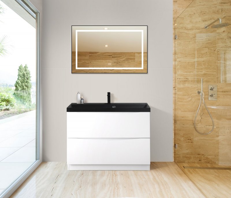 Тумба с раковиной напольная BelBagno MARINO 80 Bianco Lucido, раковина белая Тумба с раковиной напольная BelBagno MARINO 80 Bianco Lucido, раковина белая