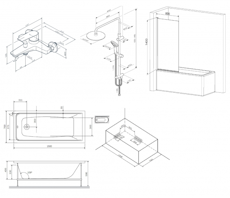 Акриловая ванна Gem 150x70 с каркасом и шторкой на б/в W90BS-D080-140CT+ДС Gem F0790000+F90A1000 Акриловая ванна Gem 150x70 с каркасом и шторкой на б/в W90BS-D080-140CT+ДС Gem F0790000+F90A1000