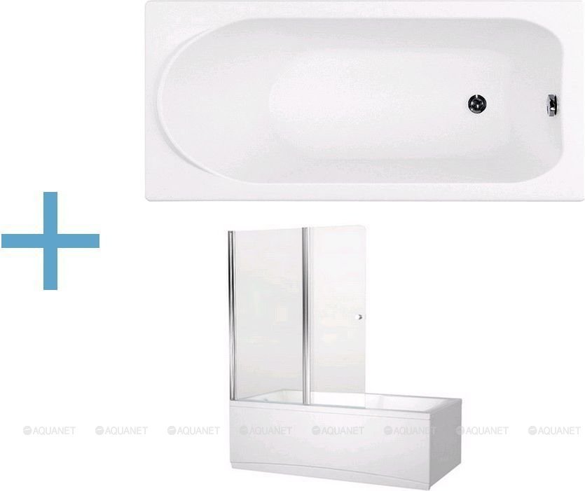 Акриловая ванна Aquanet Nord 140x70 (+ шторка Aquanet Alfa 4 NF6222-pivot) Акриловая ванна Aquanet Nord 140x70 (+ шторка Aquanet Alfa 4 NF6222-pivot)