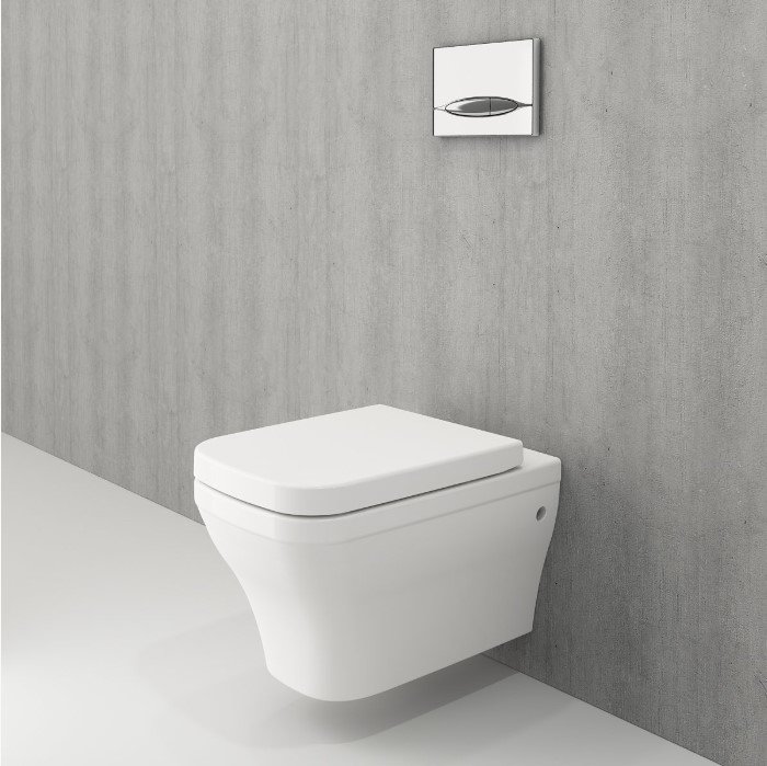 Чаша унитаза подвесного Bocchi Firenze 1304-001-0128 безободковая, белая Чаша унитаза подвесного Bocchi Firenze 1304-001-0128 безободковая, белая