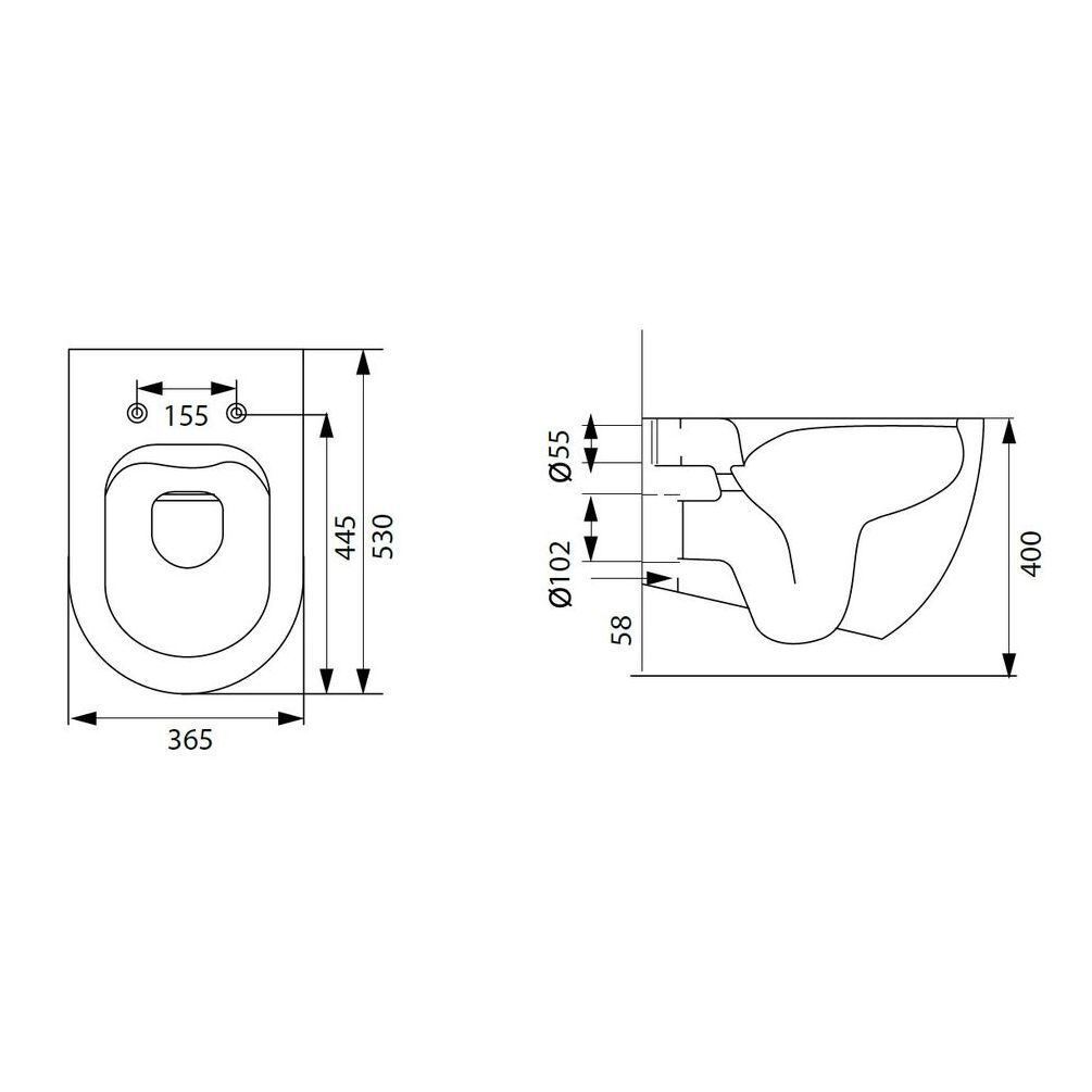 Чаша подвесного унитаза Allen Brau Reality 4.32006.31 черный матовый Чаша подвесного унитаза Allen Brau Reality 4.32006.31 черный матовый