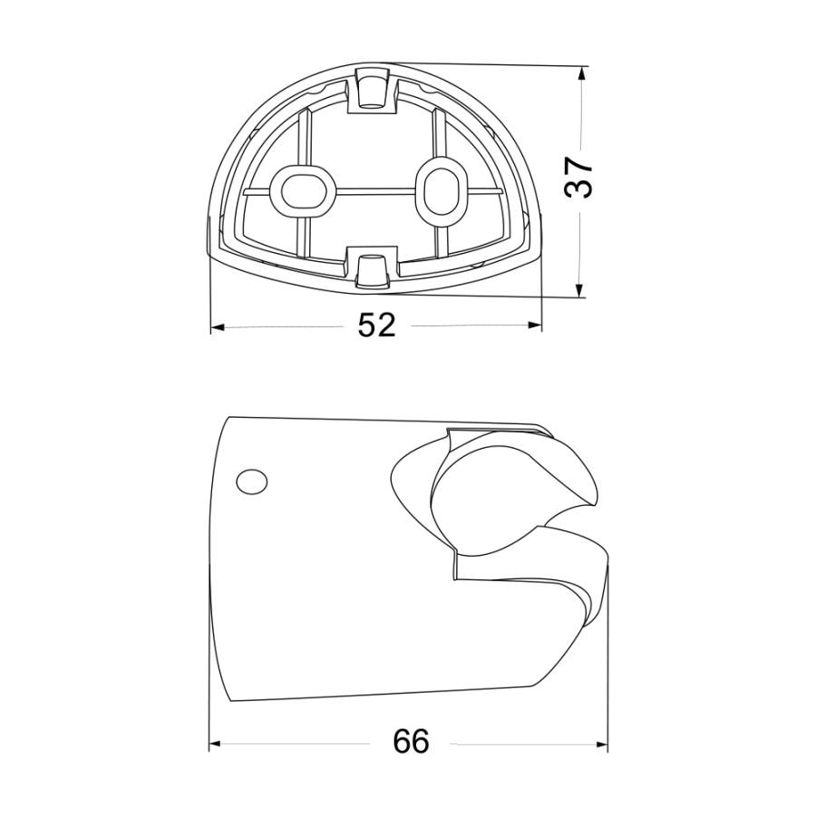 Держатель для душевой лейки поворотный S01B Держатель для душевой лейки поворотный S01B
