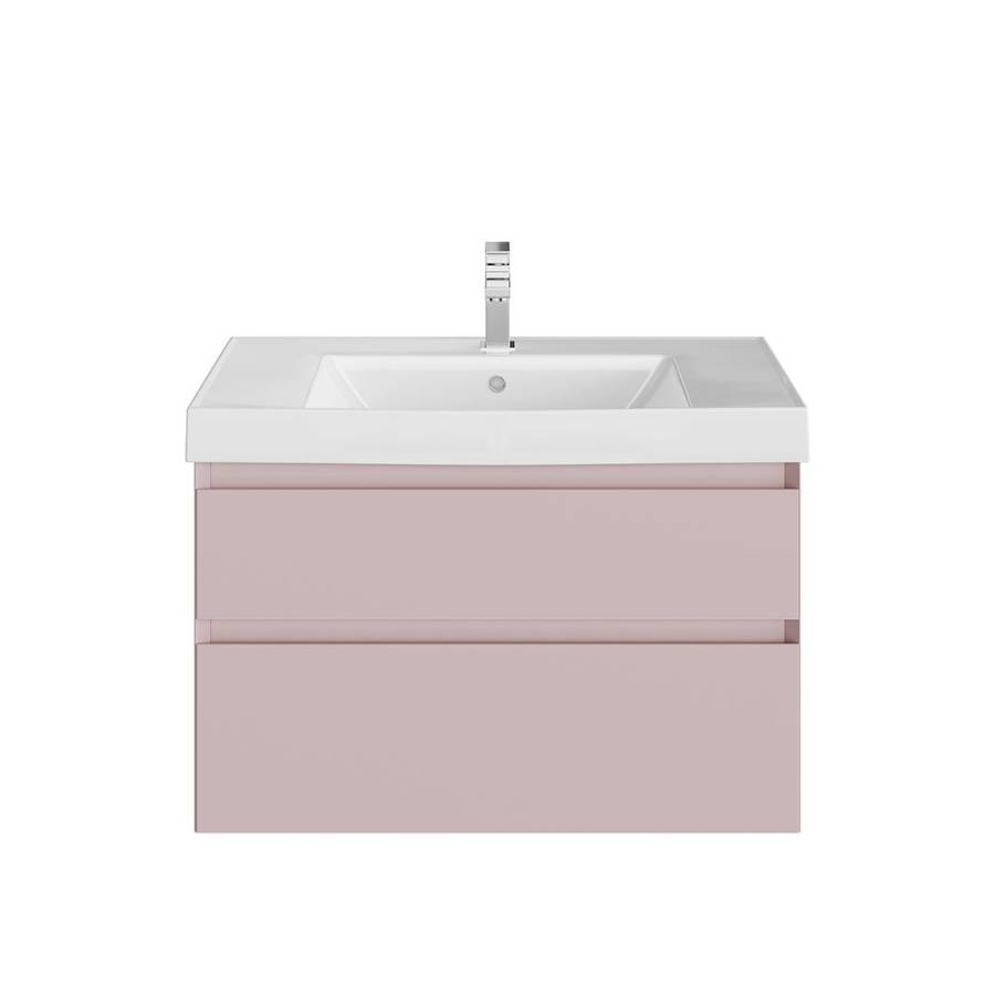 Тумба CUBO подвесная с ящиками 80, мальва матовая Тумба CUBO подвесная с ящиками 80, мальва матовая