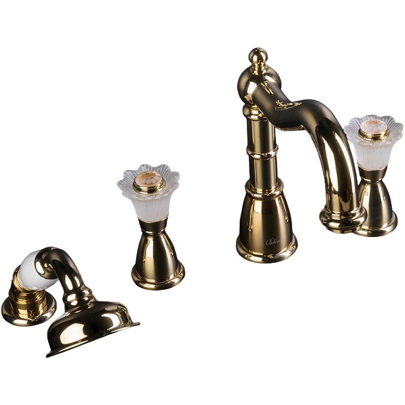 Смеситель врезной на 4отв. Camelia золото_Комплект Смеситель врезной на 4отв. Camelia золото_Комплект