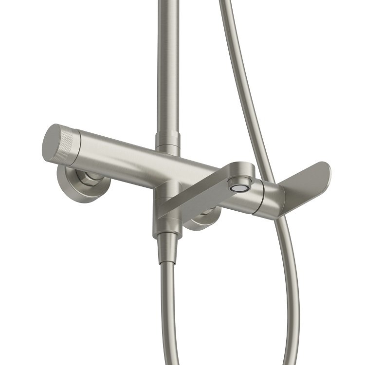 STYLUS-CVD-NOP Душевая стойка со смесителем и изливом, черный матовый STYLUS-CVD-NOP Душевая стойка со смесителем и изливом, черный матовый