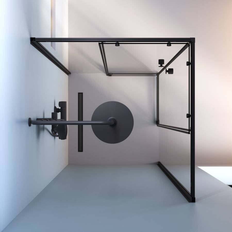 W94G-403-9090-BТ Душевое ограждение X-Joy Square Slide 90х90, Черный, прозрачное W94G-403-9090-BТ Душевое ограждение X-Joy Square Slide 90х90, Черный, прозрачное