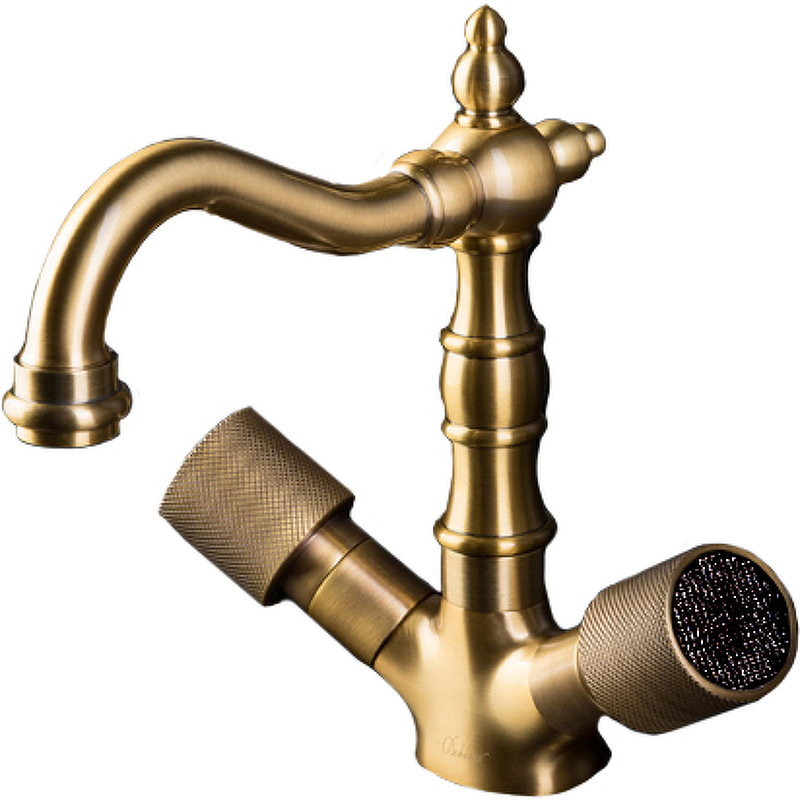 Смеситель для умывальника, высокий ROYAL CRYSTAL Black, бронза_Комплект Смеситель для умывальника, высокий ROYAL CRYSTAL Black, бронза_Комплект