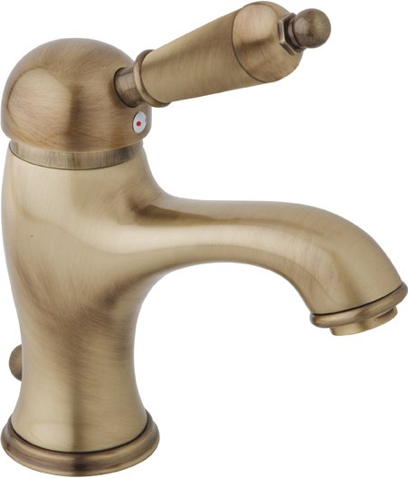 ELITE-LSM1-01-Nc Смеситель для раковины однорычажный с донным клапаном, исполнение хром, ручка орех ELITE-LSM1-01-Nc Смеситель для раковины однорычажный с донным клапаном, исполнение хром, ручка орех