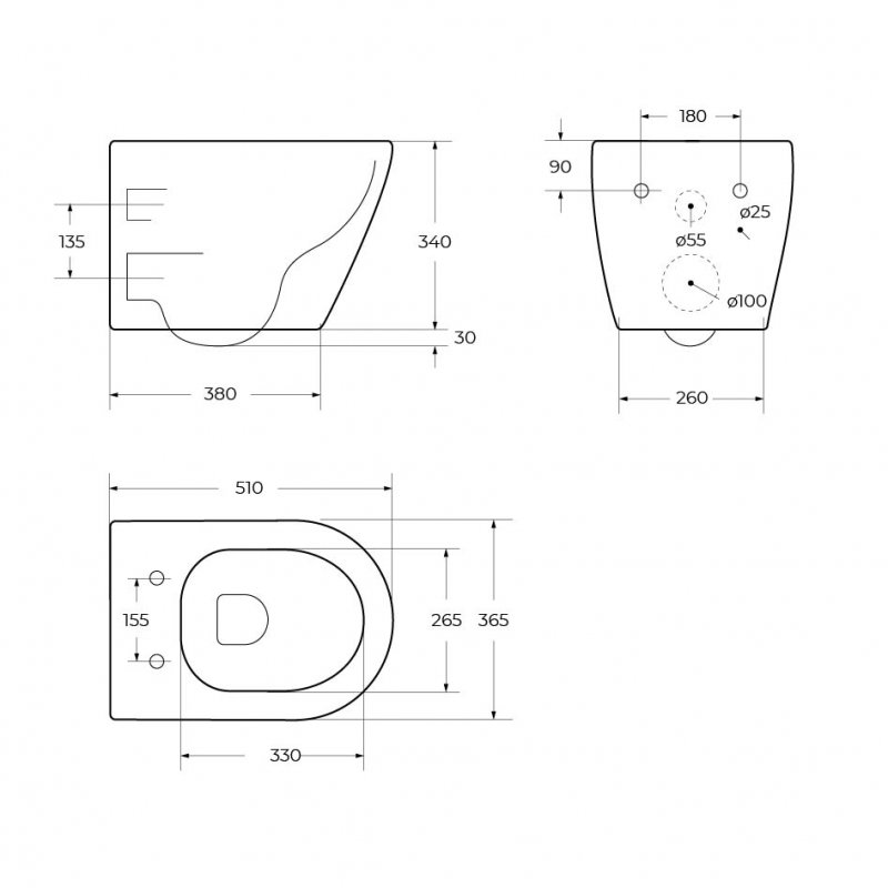 STYLUS-TOR Чаша подвесного унитаза безободкового с системой смыва "Торнадо",  CZR-6601-TH-TOR STYLUS-TOR Чаша подвесного унитаза безободкового с системой смыва "Торнадо",  CZR-6601-TH-TOR