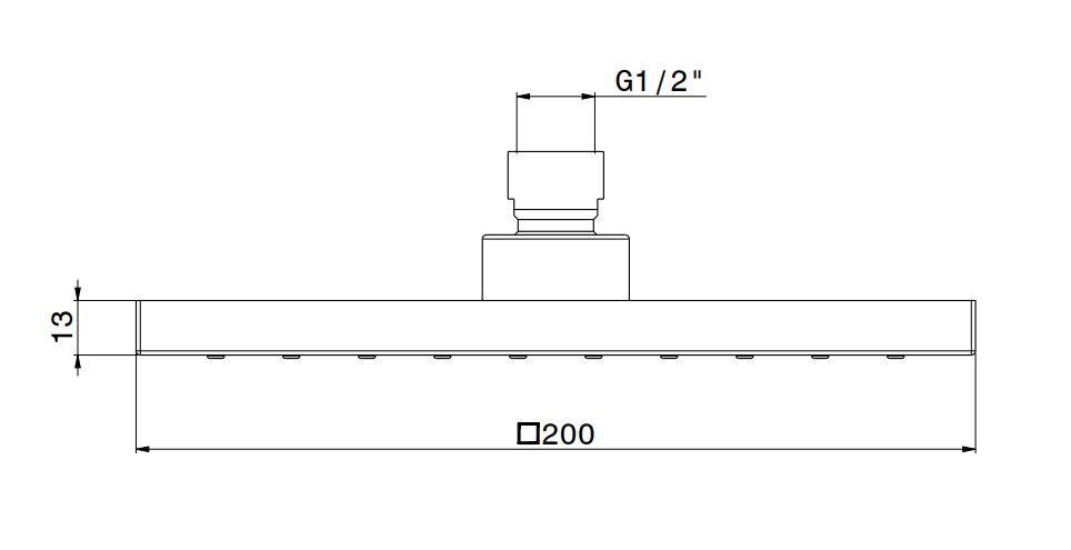 Латунная верхняя квадратная душевая лейка FUTURA «тропический дождь, без кронштейна, матовый черный Латунная верхняя квадратная душевая лейка FUTURA «тропический дождь, без кронштейна, матовый черный