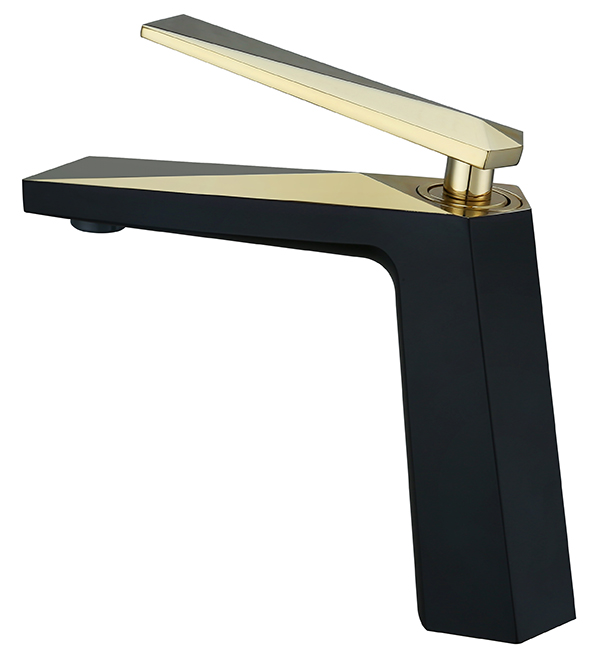 Смеситель для умывальника VENTURO черный + золото Смеситель для умывальника VENTURO черный + золото