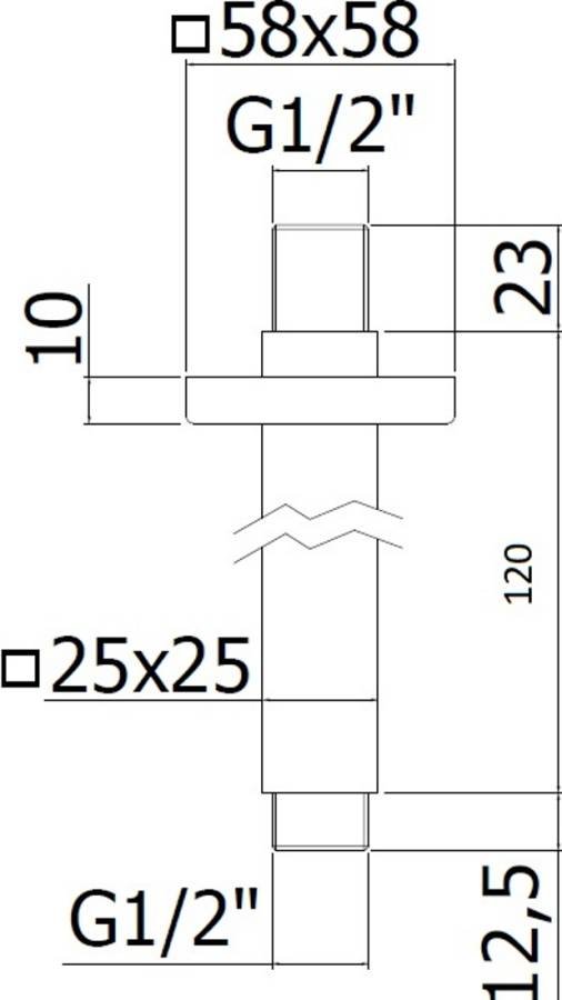 Держатель для верхнего душа Paffoni ZSOF118CR Держатель для верхнего душа Paffoni ZSOF118CR