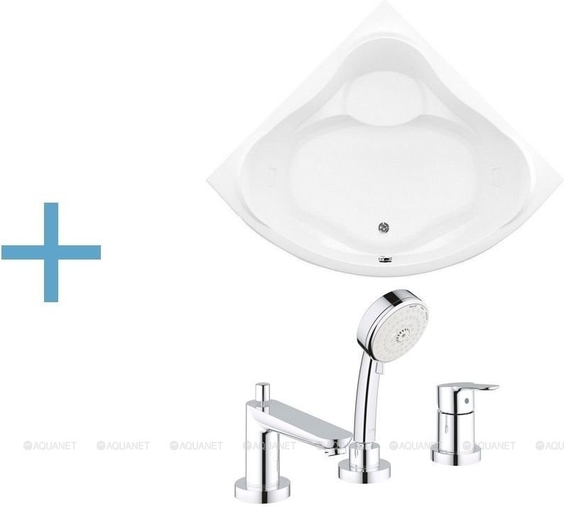 Акриловая ванна Aquanet Malta New 150x150 (каркас + смеситель Grohe BauEdge 2511700A) Акриловая ванна Aquanet Malta New 150x150 (каркас + смеситель Grohe BauEdge 2511700A)
