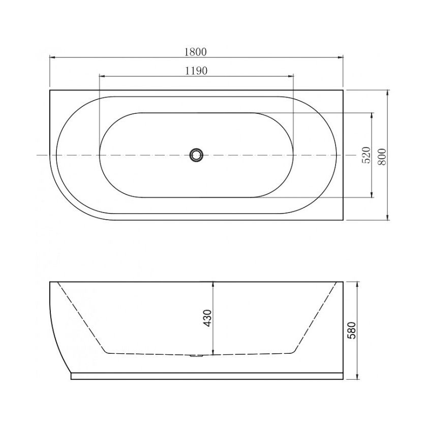 Акриловая ванна Aquanet Family Elegant B 180x80 3806N Gloss Finish Акриловая ванна Aquanet Family Elegant B 180x80 3806N Gloss Finish