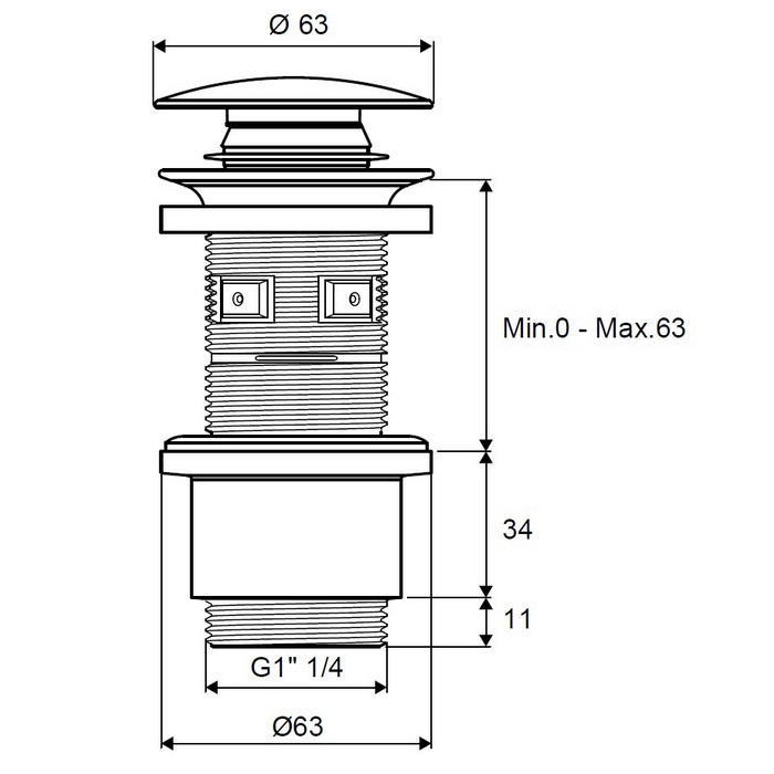 Пробка "click-clack" к сифону EXCELLENT (золото) Пробка "click-clack" к сифону EXCELLENT (золото)